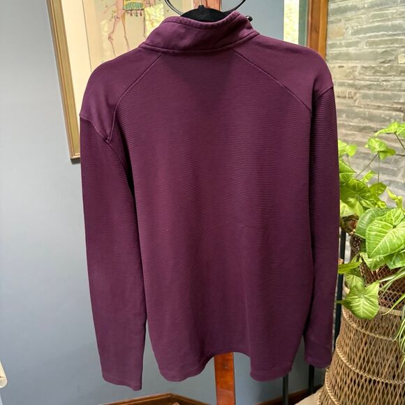 Men's Calvin Klein Eggplant Purple 1/4 Zip 100% Cotton Pullover Sweater size L - Picture 6 of 10